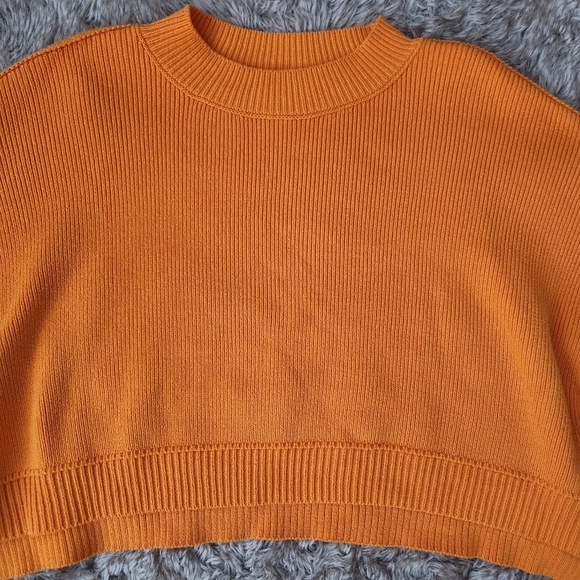 Free People Easy Street Crop Pullover Sweater‎ Orange - Picture 4 of 11